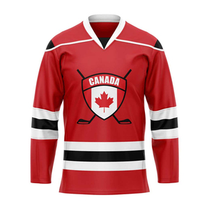 Camiseta y pantalones cortos de hockey sobre hielo personalizados OEM con sublimación totalmente personalizada Uniforme de hockey sobre hielo personalizado Premium para hombres - Product Image 5