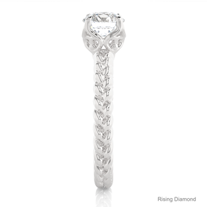 Anillo de diamantes CVD de oro blanco de corte redondo de 1,02 quilates, compromiso premium y regalo de aniversario para sus anillos de diamantes - Product Image 3