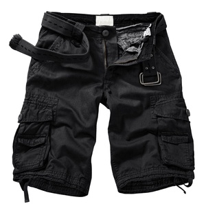 กางเกงขาสั้นผ้าแคนวาสสำหรับผู้ชายทรงสูงระบายอากาศได้ดีมีกระเป๋าหลายใบแบบมีซิปปิดสีทึบเป็นมิตรกับสิ่งแวดล้อมย้อมสี - Product Image 1