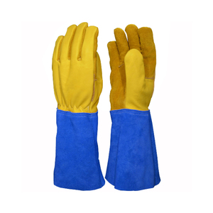 Meilleurs gants de soudage en cuir de vachette fendu personnalisés nouveaux gants en cuir respirants antidérapants anti-coupure pour hommes - Product Image 2