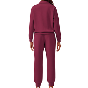 ชุดกีฬาผ้าฝ้ายขนแกะสำหรับผู้หญิงชุดวอร์มสำหรับฤดูหนาวระบายอากาศได้ดี2025พิมพ์โลโก้ได้ตามต้องการ - Product Image 2