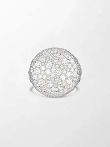 Luxurious Snow Cupped <b>Dome</b> <b>Ring</b> With 167 Round Lab Grown Diamonds 3.62 Carat GH-VS In 14K White Gold Top Selling Product - Product Image 3