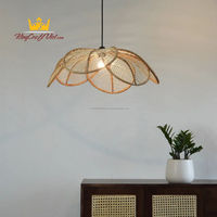 Abat-jour en rotin du Vietnam, lustre en osier, luminaire suspendu, décoration d'intérieur, luminaire suspendu, King Craft Viet Supplier
