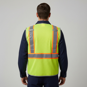 Chaleco de Seguridad Reflectante de Alta Visibilidad ANSI Clase 1 con LED Intermitente, Impermeable, con Logotipo Personalizado para Trabajadores de la Construcción y Seguridad Vial - Product Image 3