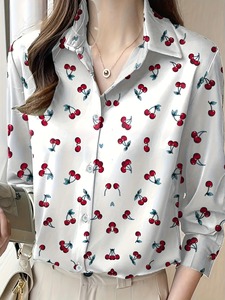 Top Trending Summer Design Casual Shirt Stylish <b>3D</b> <b>Printed</b> Women's Shirts 100% Organic Cotton Turn-Down Collar Shirts - Product Image 2