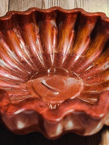 <b>Red</b> Wooden Decorative <b>Bowl</b> Handcrafted Rustic Finish Elegant Centerpiece for Dining Table Kitchen Living Room Gift Display Use - Product Image 5