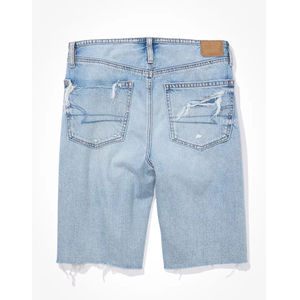 <b>Women</b> Attractive Color Design Denim Regular Fit Breathable Waterproof Eco-Friendly <b>Bermuda</b> Style Drawstring Closure <b>Shorts</b> - Product Image 4