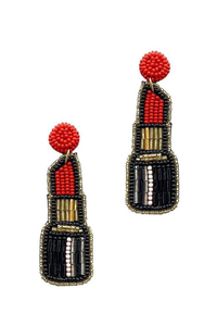 Boucle d'oreille de gâteau de broderie perlée de perle de rocaille de haute qualité avec la conception élégante à la main - Product Image 5