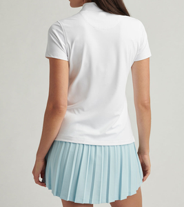 New Arrivals Custom Women's Polyester Spandex Polo Shirt 4 Way <b>Stretch</b> Moisture Wicking Printed Technique Fashionable - Product Image 2