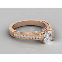 Anillo de Diamante Cultivado en Laboratorio de 14K para Mujer