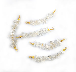 Conectores de cuentas de chips de cuarzo cristalino - Product Image 1