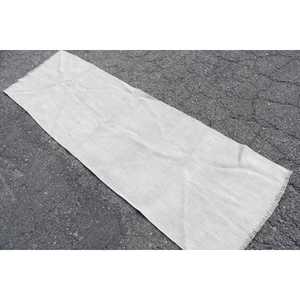 Turkish Vintage <b>Rug</b>, 2.3x7.5 ft <b>Runner</b> <b>Rug</b>, White Gray Camouflage <b>Rug</b> - Product Image 4