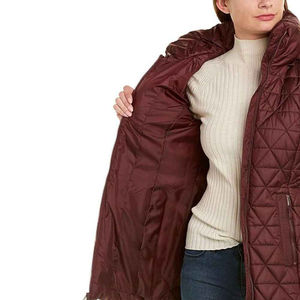 Chaqueta de Moda para Mujer, Chaqueta Informal de Invierno, Gruesa, Cálida, con Capucha y Cuello de Piel, Chaquetas Parka para Mujer, Transpirables, OEM, Nailon Crudo - Product Image 3