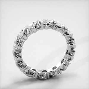 แหวนหมั้น Infinity ขนาด 3 มม. ประดับเพชรทรงกลมเพาะเลี้ยงในห้องปฏิบัติการ ดีไซน์แบบเชือก แหวนแต่งงานเรียบหรู แหวนครบรอบสำหรับผู้หญิง เครื่องประดับออกแบบตามสั่ง - Product Image 5