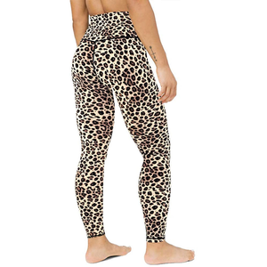 Pantalon de yoga sécurisé taille haute Design moderne pleine longueur inspiré athlétique tissu extensible dans les quatre sens cordon de serrage solide et confortable - Product Image 5