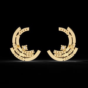 Pendientes de tuerca de boda de diamantes de oro macizo de 14 quilates, regalo de aniversario de diamantes naturales de alta calidad para mujer, precio de fábrica - Product Image 6