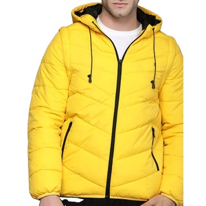 Chaqueta de bombardero de burbujas acolchada amarilla de calidad superior Casual de moda nueva moda invierno al aire libre Parka con capucha chaqueta de burbujas Softshell - Product Image 1