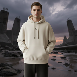 Sudadera con Capucha Premium para Hombre, de Poliéster/Rayón, Lavado Ácido, Tejido Grueso, Tacto Suave, Hombros Caídos, Estilo Vintage, Invierno, con Estampado Personalizado - Product Image 6