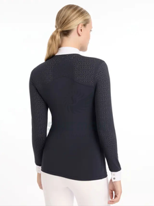 Chemise de spectacle d'équitation pour femmes, respirante, extensible, confortable, vêtements de performance pour les compétitions d'équitation occidentales et anglaises - Product Image 5