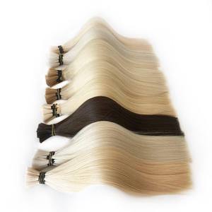 Extensiones de Cabello Humano Virgen Remy 100% de Doble Trama Súper Alineadas con Cutícula, Liso, Vietnamita, a Granel, 100g, Decolorado - Product Image 5