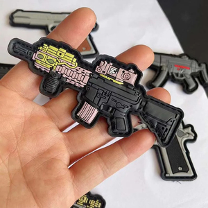 Parches de Bandera en Relieve 3D Impermeables con Letras Inglesas de PVC y Goma OEM, Insignia Táctica de Tres Colores para Chaqueta, Ropa, Hombro - Product Image 3