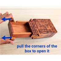 Boîte secrète en bois avec un compartiment, boîte de Puzzle en bois pour enfants