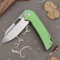 Couteau pliant de haute qualité avec lame en acier 14c28n usinée par CNC, manche en G10, système de roulement de haute qualité, couteau de poche