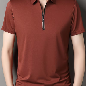 Camisa Polo Personalizada de Alta Calidad, Transpirable, con Cierre y Rayas, 200gsm, 100% Lino, para Hombre - Product Image 4