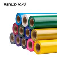 Vinyle thermocollant PVC en gros pour usine avec support adhésif, film HTV pour la conception de vêtements, facile à désherber et à repasser sur les vêtements