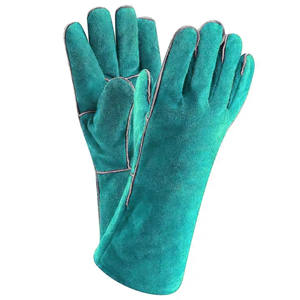 Gants de soudage en cuir de vachette bleu de haute qualité Gants de sécurité professionnels pour équipement de protection individuelle - Product Image 3