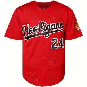 เสื้อเบสบอลพิมพ์ลายดิจิตอลแบบกำหนดเองสำหรับทุกเพศทุกวัย ขายส่ง OEM ไซส์ใหญ่ ระบายอากาศได้ดี แห้งเร็ว ป้องกันรังสียูวี โลโก้สั่งทำได้ สินค้ามาใหม่ - Product Image 2