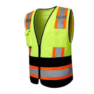 Gilet de sécurité réfléchissant personnalisé de classe 2 |   Gilet de travail fluorescent jaune haute visibilité avec logo et multi-poches sur ZOHAN CREATIONS - Product Image 3