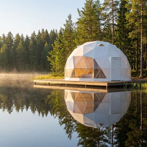 Moderna Carpa Domo Iglú Transparente de PVC Impermeable de 1500-2000mm para Cuatro Estaciones, de Una Sola Capa, de Bajo Costo, para Jardín de Invierno, Montaje Rápido y Automático - Product Image 1