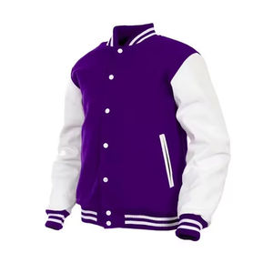 Chaqueta Bomber de Invierno OEM 100% Lana, Talla Grande, Equipo de Béisbol, Hombre, Venta al por Mayor, Alta Calidad, Universitaria, Cuello Alto de Lona - Product Image 5