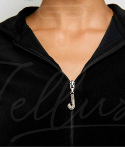 Venta al por mayor Fabricación de diamantes de imitación Sudadera con capucha de gran tamaño Sudadera con capucha de tamaño personalizado Rhinestone Drop Shoulder Hoodie - Product Image 6