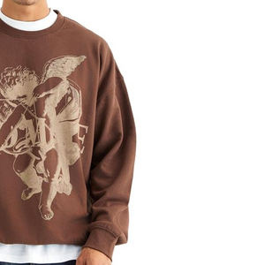 Sweat-shirt imprimé pour homme 100% fibre de polyester, ample, tendance, col ras du cou, pull à manches longues, sweats thermiques pour homme - Product Image 5