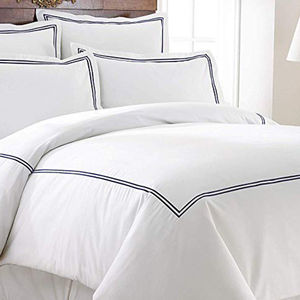 Juego de Sábanas de Lujo 100% Algodón para Cama Queen, con Diseño de Rayas, para Uso Doméstico y Hotelero, Cómodo y Suave, Juego de 4 Piezas - Product Image 3