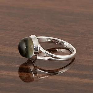 Vente en gros de bague en onyx en argent sterling 925 bague épaisse pour femme en argent bijoux tendance - Product Image 4