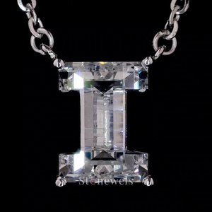 Alphabet Fine Jewelry Pendentifs & Charms in HPHT/CVD Lab Grown Diamond DEF VVS/VS Letter I for Unisex IGI Certificate 10kt Gold - Product Image 5