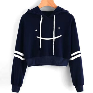 Jersey de alta calidad para entrenamiento de gimnasio, jersey de entrenamiento para correr, Tops cortos de Color sólido para mujer, sudaderas con capucha - Product Image 5