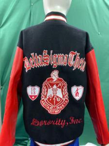 VESTE DELTA SIGMA VESTE VARSITY ROUGE SLEEVES-HSE - Product Image 2