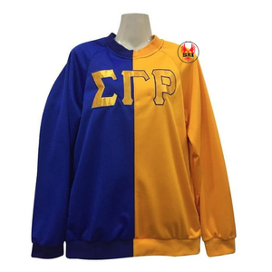 Sweat-shirt à col rond brodé pour femmes de la sororité Sigma Gamma Rho |   Col rond en coton brodé sur mesure pour femmes de la sororité SGRho - Product Image 3