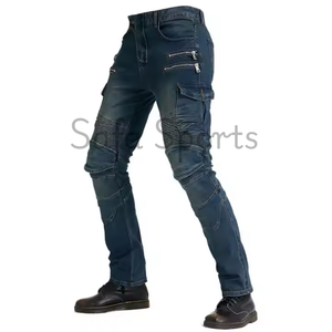 Jeans de Moto en Denim avec Protège-Genou Pantalon de Protection pour Adulte - Product Image 1