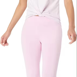 Pantalon de Yoga tricoté en Polyester Spandex respirant taille haute pour femmes poche de contrôle du ventre Logo personnalisé vêtements de sport de Fitness - Product Image 1