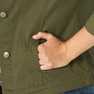 Chaquetas Vaqueras de Mezclilla para Mujer de Alta Calidad, Personalizadas, de Algodón, con Cierre de Botones, Estilo Casual de Otoño, Teñidas Lisas, OEM, Venta al por Mayor - Product Image 3