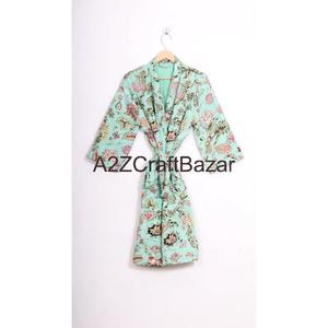 Chaqueta Kimono con Cuello en V, Estilo Kantha Floral, Hecha a Mano, Suave y Lujosa, 100% Algodón, Corta, para Primavera, Invierno, Fiestas - Product Image 6