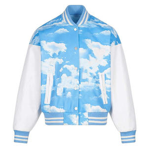 แจ็คเก็ตบอมเบอร์สไตล์วาร์ซิตี้ผ้าฝ้ายฟลีซ  ปักลาย  ไซส์ใหญ่  ระบายอากาศได้ดี  แบบต่อผ้า  สีตามสั่ง  สำหรับฤดูหนาว - Product Image 5