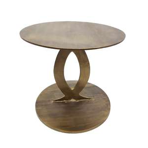 Table d'appoint en aluminium durable avec plateau rond, style nordique, pour salon et chambre à coucher - Product Image 1
