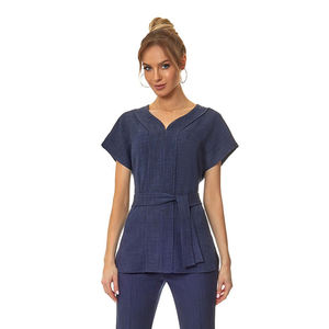 Uniformes de hospital Médico Scrubs Enfermera Manga larga Nuevo color Scrub Suit Mujeres Conjunto elástico - Product Image 4
