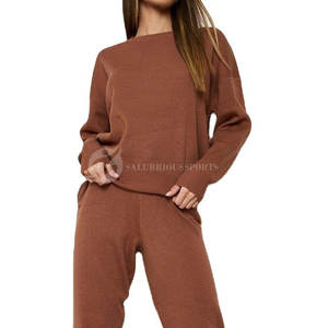 Conjunto Deportivo de Dos Piezas para Mujer, Manga Larga, Estilo Urbano, Color Sólido, para Invierno, 100% Algodón Orgánico, Secado Rápido, Logotipo Personalizado - Product Image 3